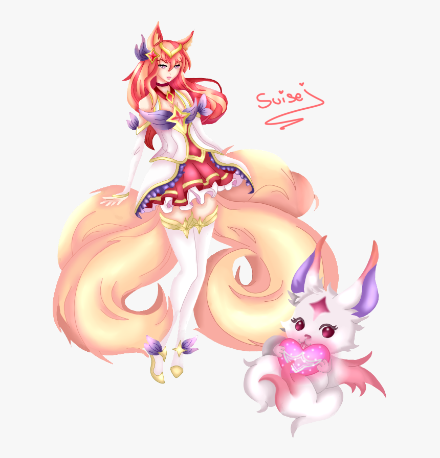 Star Guardian Ahri By Hiirondelle Hd Wallpaper Background - Star Guardian Ahri Png, Transparent Png, Free Download