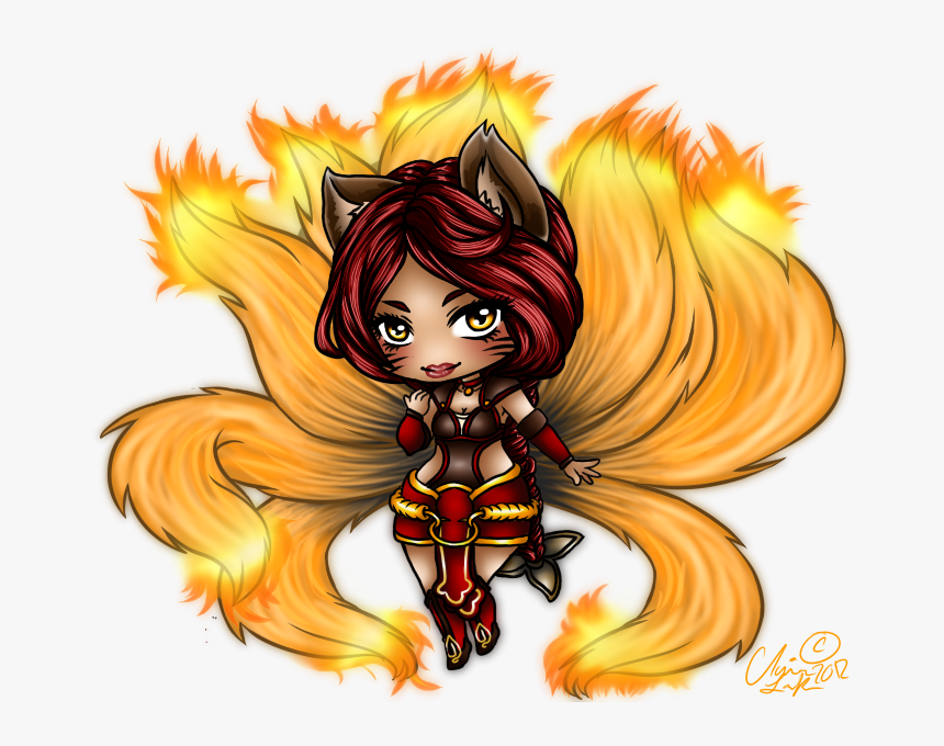 Transparent Ahri Png - Fire Fox Ahri Art, Png Download, Free Download