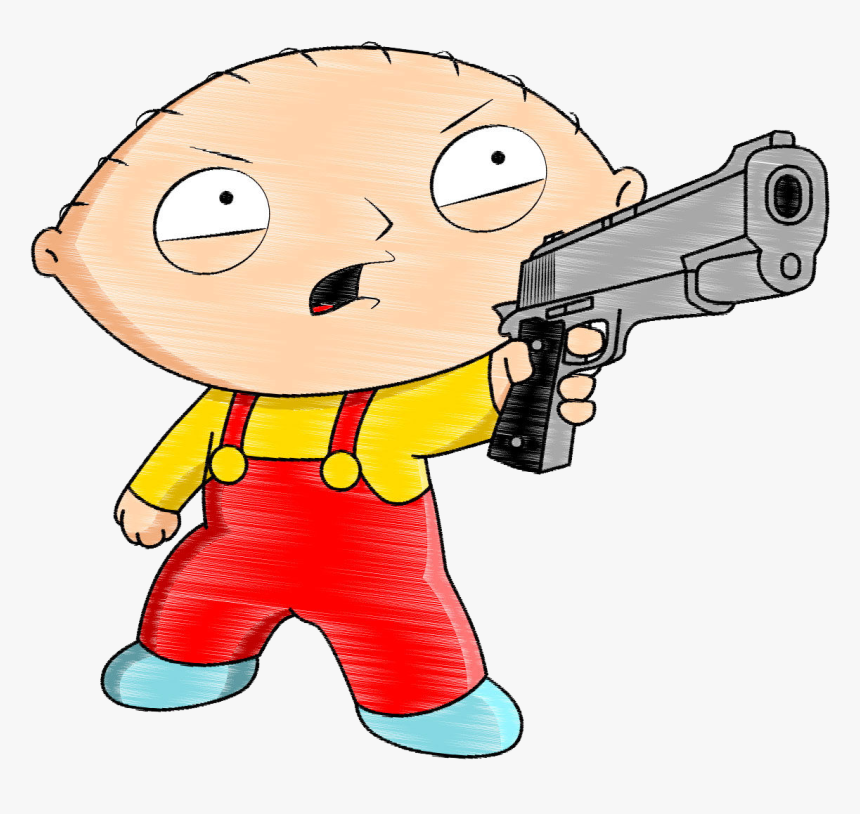 Stewie Griffin Png Free Pic - Stewie Griffin With A Gun, Transparent Png, Free Download