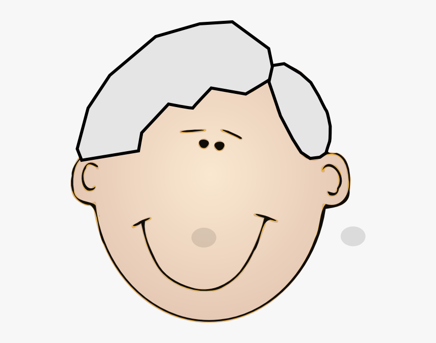 Head Clipart Grandfather - Grandfather Face Clipart, HD Png Download, Free Download