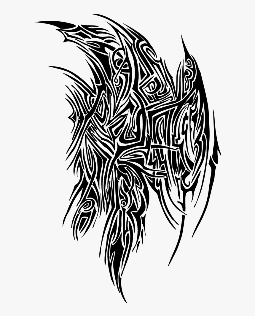 Transparent Tattoo Png - Tribal Demon Wings Tattoos, Png Download, Free Download