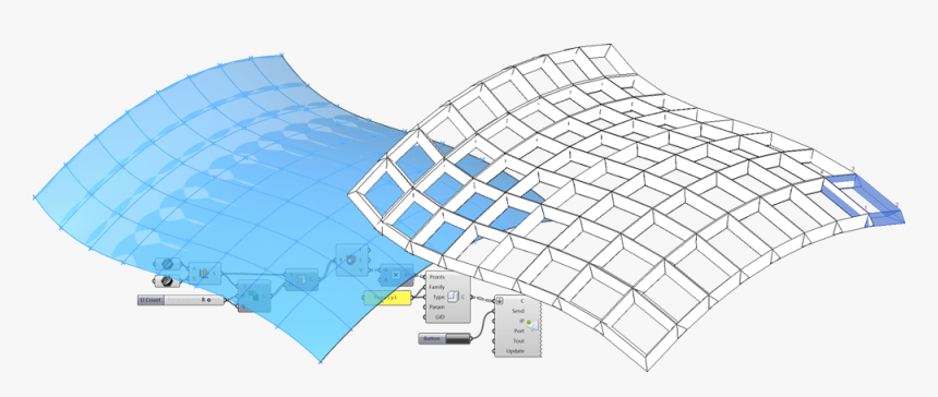 Rhino Grasshopper Curtain Wall, HD Png Download, Free Download