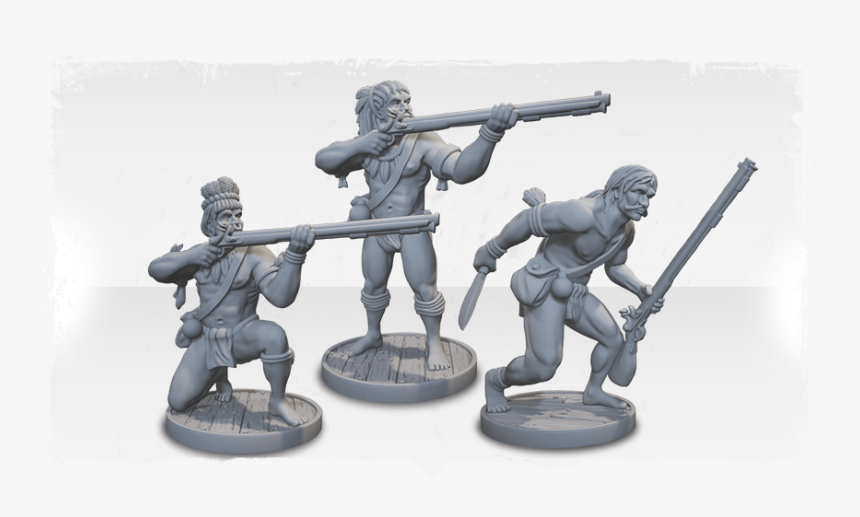 Native Caribbeans With Muskets - Soldier, HD Png Download, Free Download