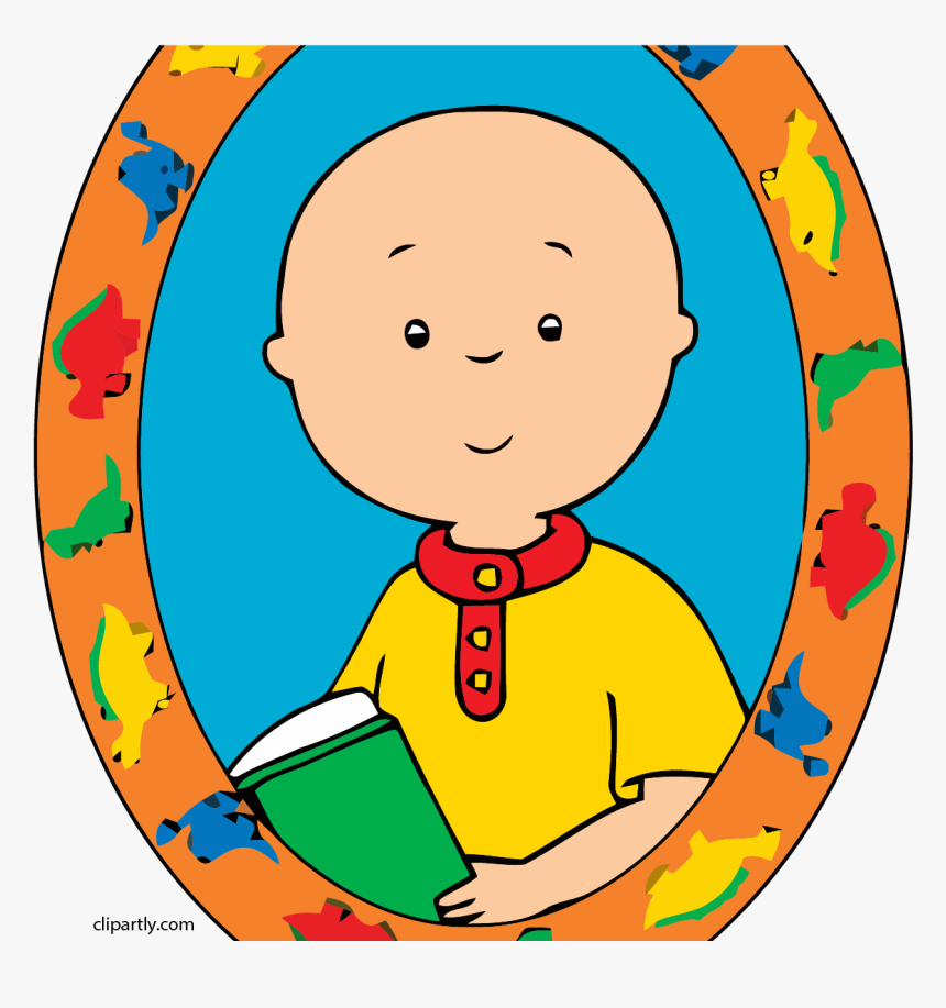 Caillou Half Border Clipart Picture - Caillou Reading A Book, HD Png Download, Free Download