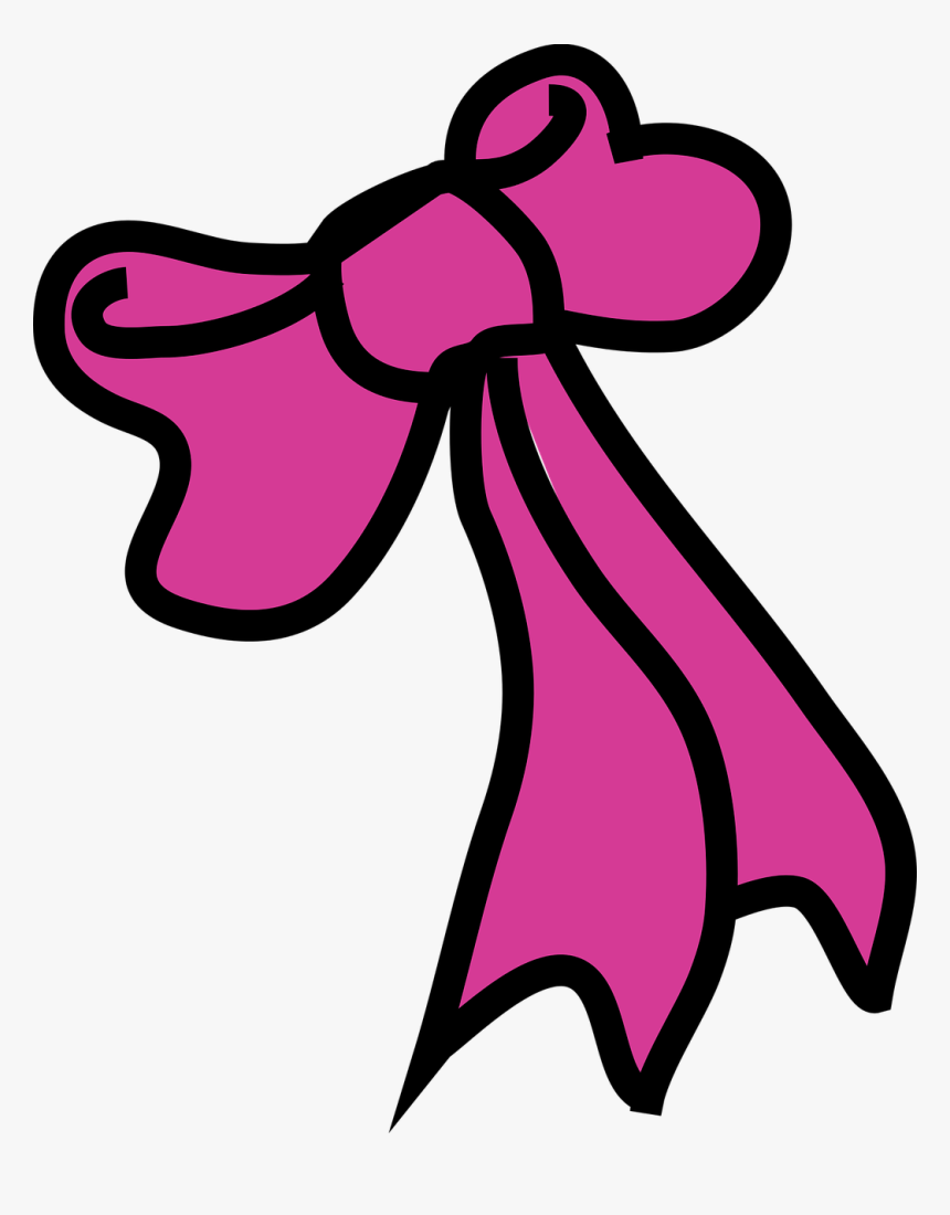 Bow, Pink, Ribbon, Gift, Present, Holiday, Celebration - Animasi Ulang Tahun Png, Transparent Png, Free Download