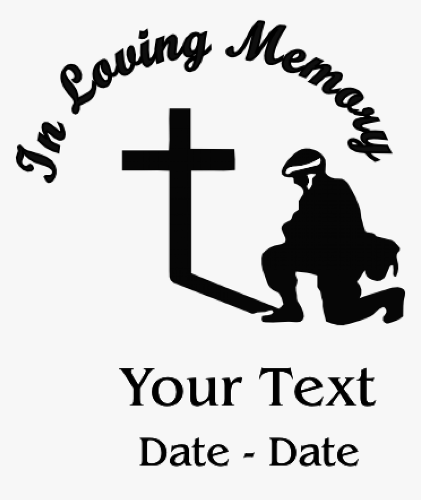 In Loving Memory Army Pray Decal Guy Praying- - Guy Praying, HD Png Download, Free Download