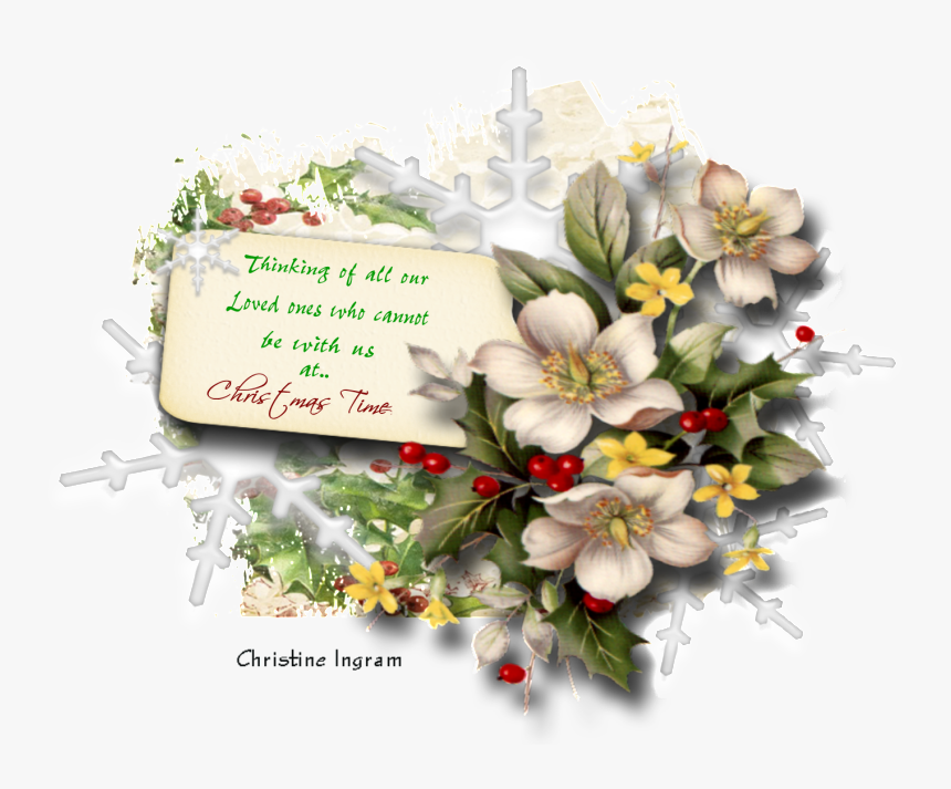 In Loving Memory At Christmas Photo Memorychristmas - Bouquet, HD Png Download, Free Download