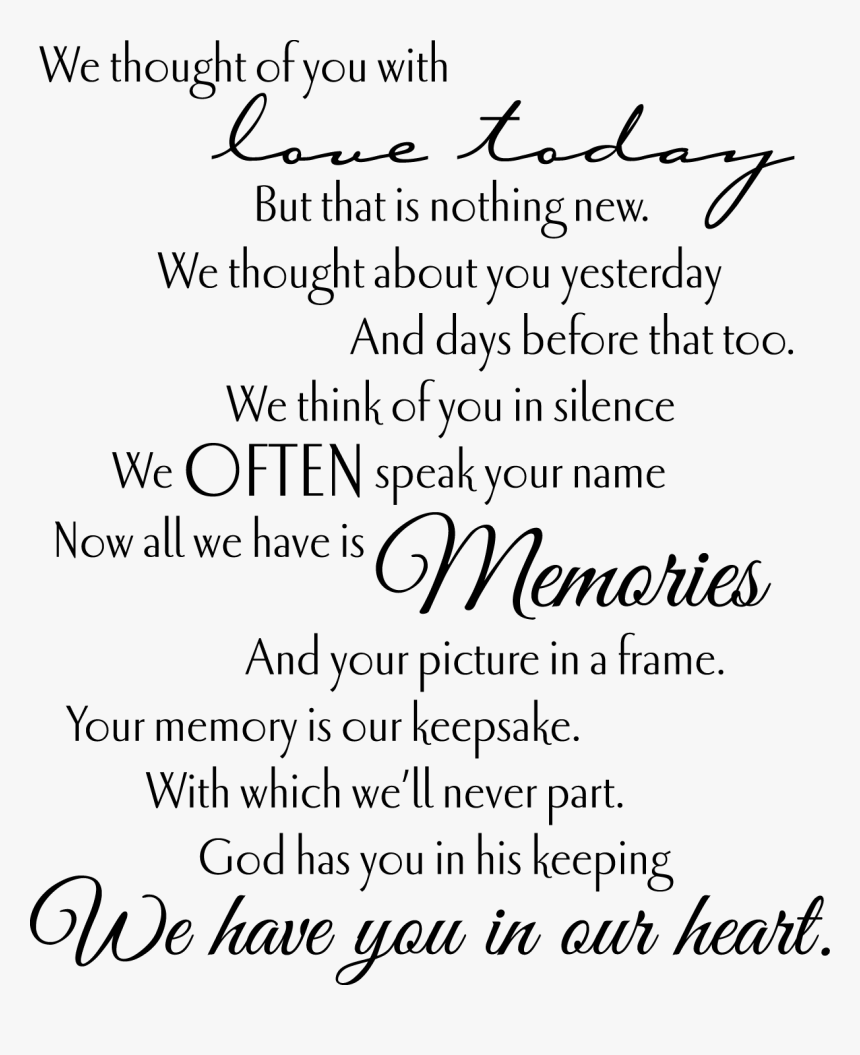 Loving Memory Poems, HD Png Download, Free Download