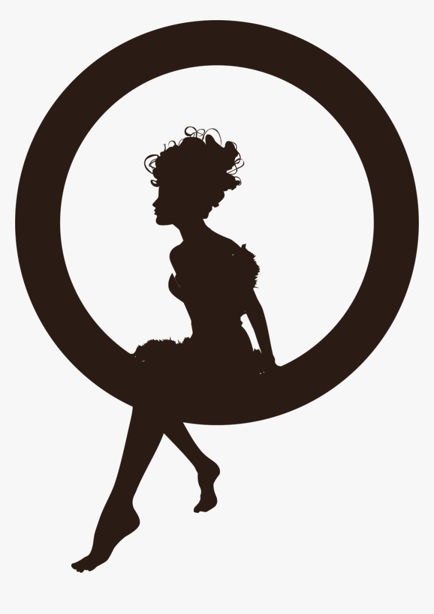 Sitting Girl Silhouette Png, Transparent Png, Free Download