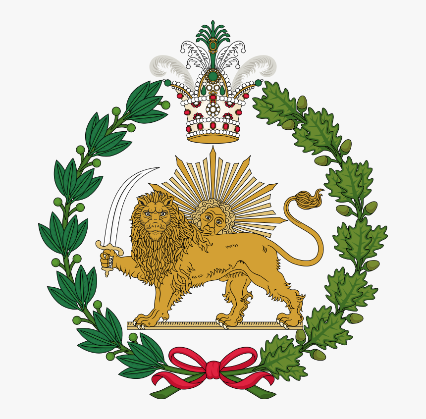 Imperial Emblem Of The Qajar Dynasty - Iran Emblem, HD Png Download, Free Download