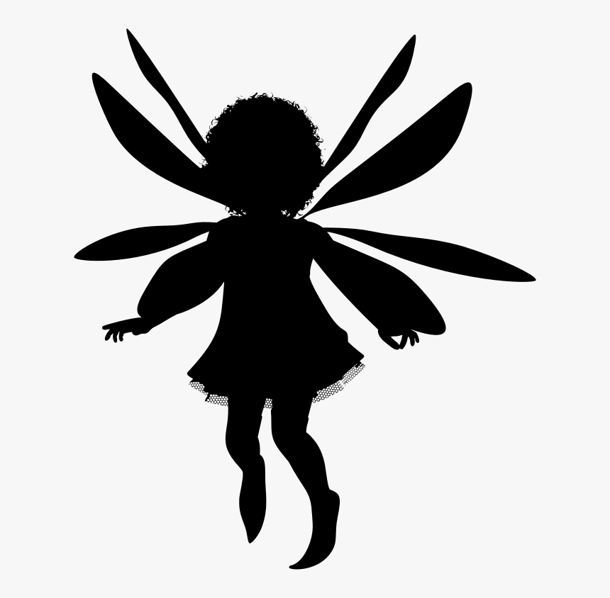 Child Fairy Silhouette - Fairy Silhouette Png, Transparent Png, Free Download