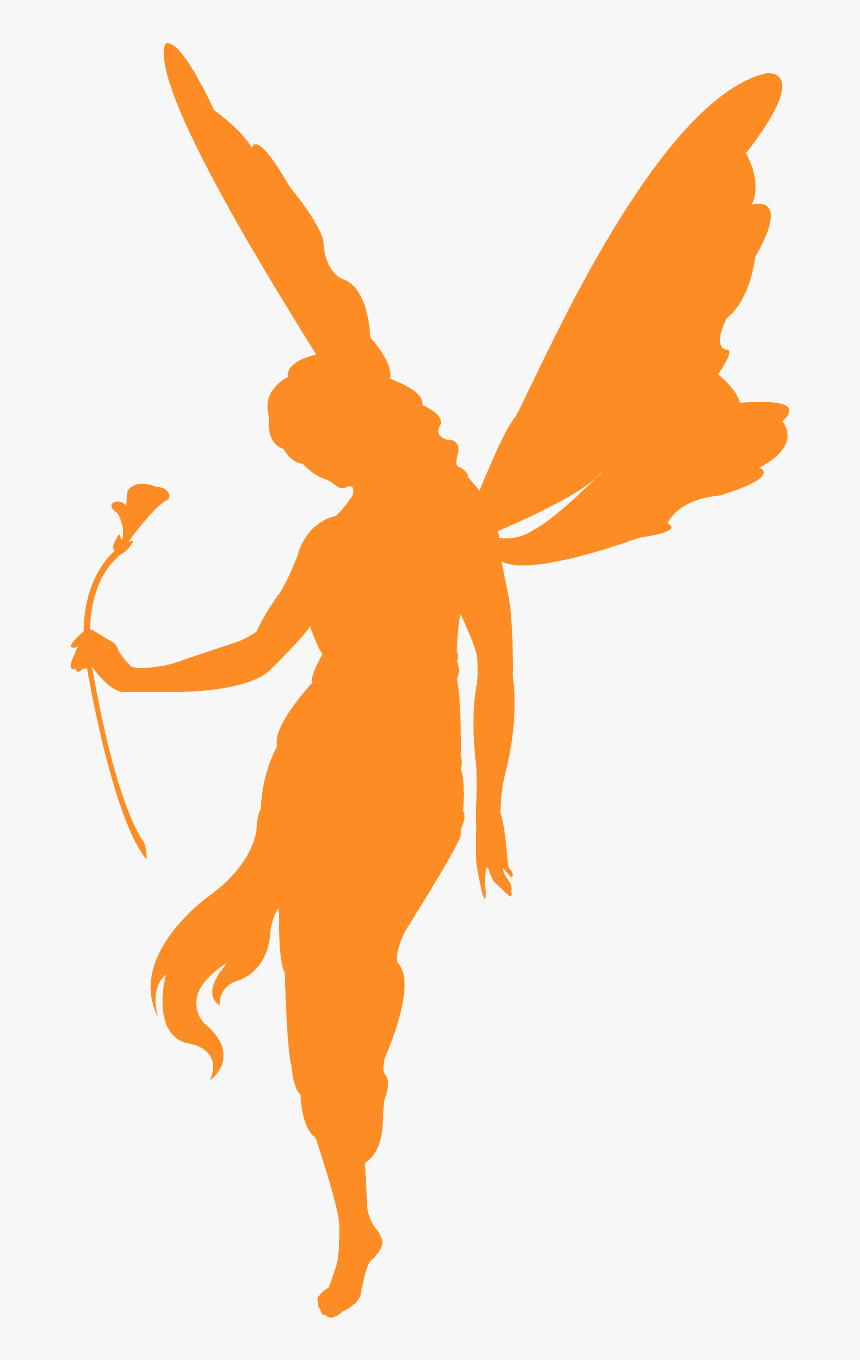 Fairies Silhouette Orange, HD Png Download, Free Download