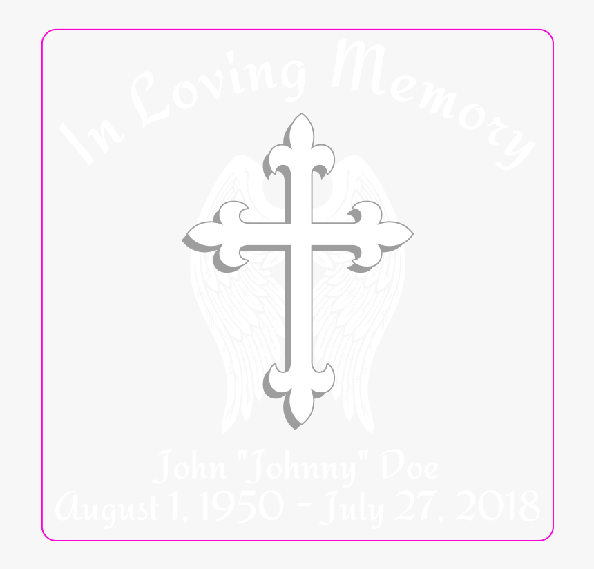 In Loving Memory Customizable Square Static Cling - Poster, HD Png Download, Free Download