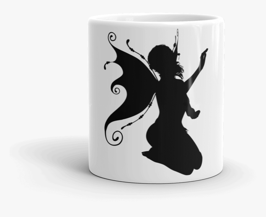 Ornate Sitting Fairy Silhouette 2400px Mockup Front - Transparent Fairy Silhouette, HD Png Download, Free Download