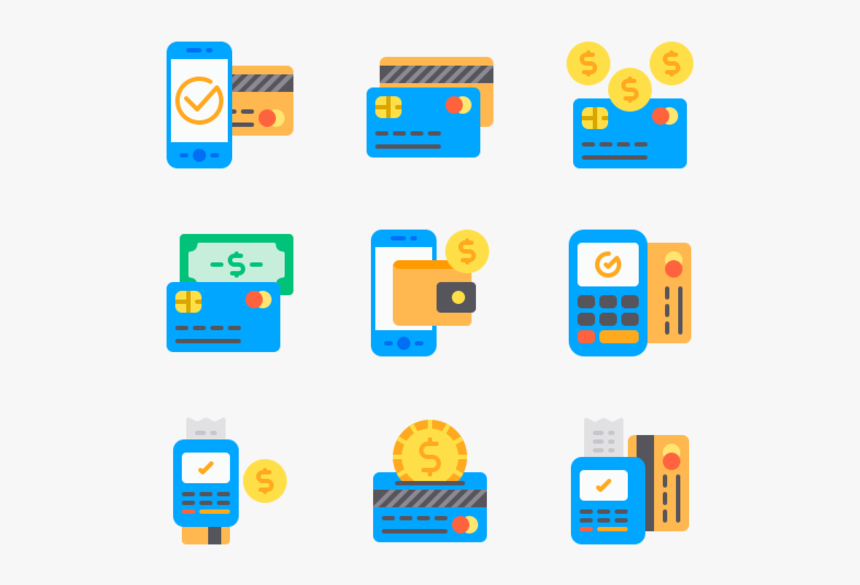 Cashless - Credit Card Phone Vector Icon Png, Transparent Png, Free Download