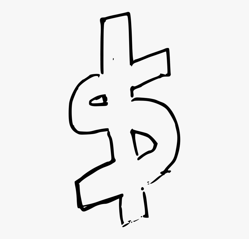 Cash Clipart - Dollar Sign Drawing Png, Transparent Png, Free Download