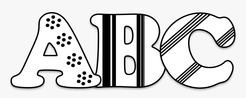 Abc Club Image Clipart Clipart - Letters Clip Art Black And White, HD Png Download, Free Download