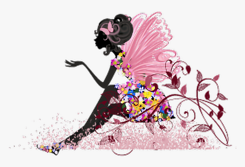 #fairy #magic #silhouette #fantasy #pink #girl #ftestickers, HD Png Download, Free Download