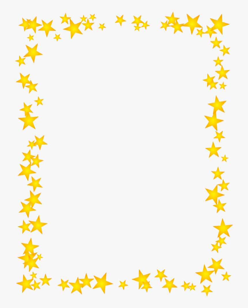 Gold Star Border Clipart - Clipart Star Border, HD Png Download, Free Download