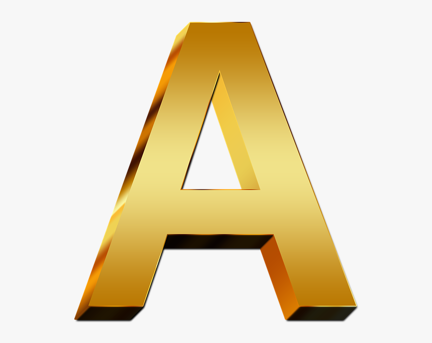 Letters, Abc, Education, Gold, Golden, Gloss, Alphabet - Golden A Letter, HD Png Download, Free Download