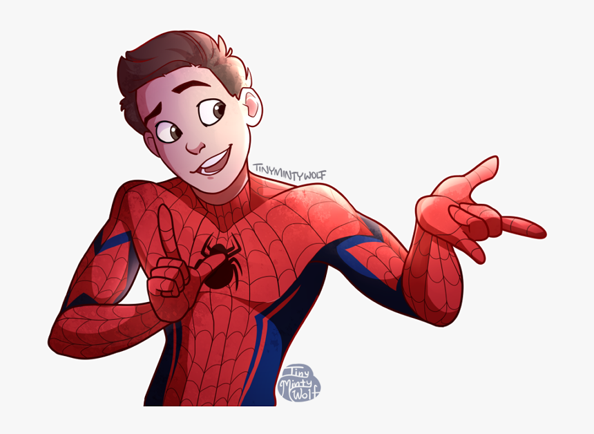 Spiderman Tom Holland Fanart , Png Download - Tom Holland Spiderman Anime, Transparent Png, Free Download