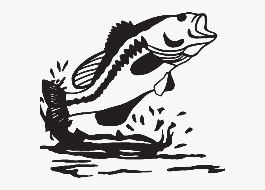 Clip Art Fishing Vessel Bass Fishing Decal - Fish, HD Png Download, Free Download