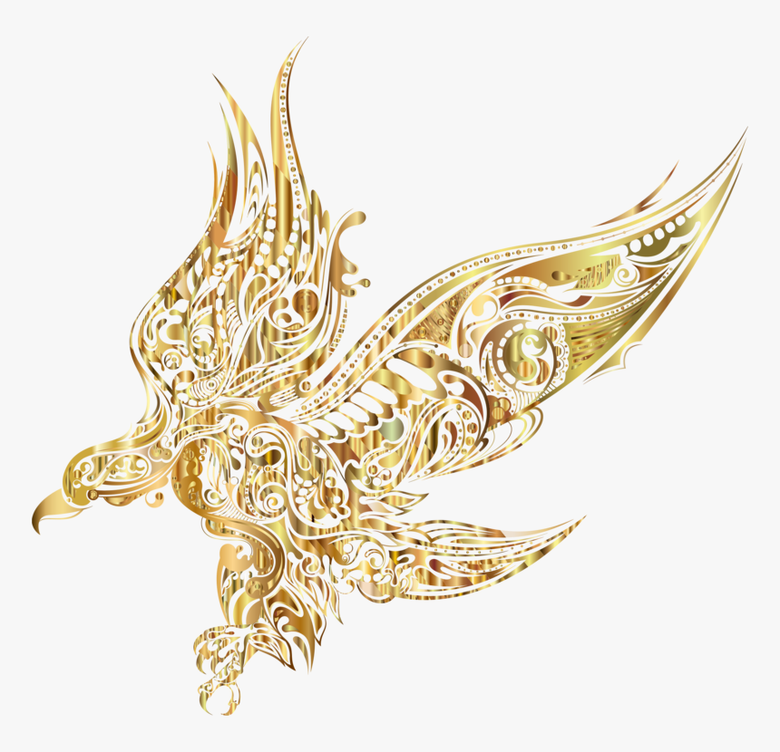 Abstract Eagle Gold - Logo Elang Emas Png, Transparent Png, Free Download