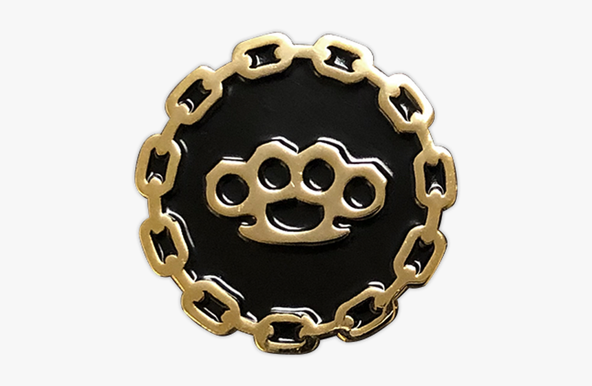 Brass Knuckles Gold Pin - Chain, HD Png Download, Free Download