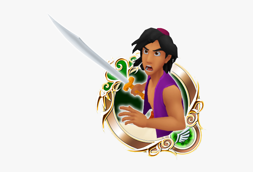 Aladdin - Kingdom Hearts Aqua Medal, HD Png Download, Free Download