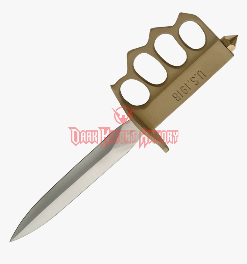 Clip Art Wwi Knuckle Duster Trench - Trench Knife With Brass Knuckles Logo, HD Png Download, Free Download