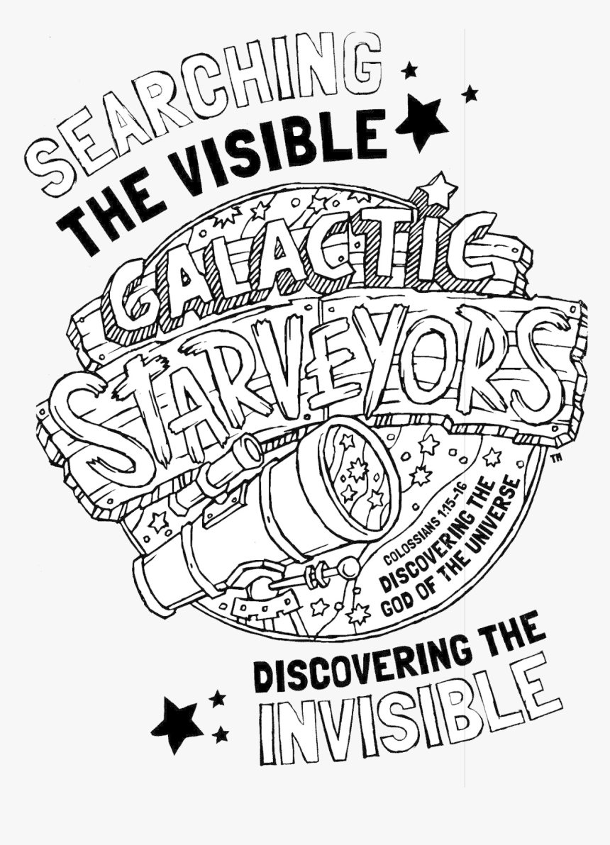 Galactic Starveyors Space Coloring Pages Print Transparent - God's Galaxy Vbs Coloring Page, HD Png Download, Free Download