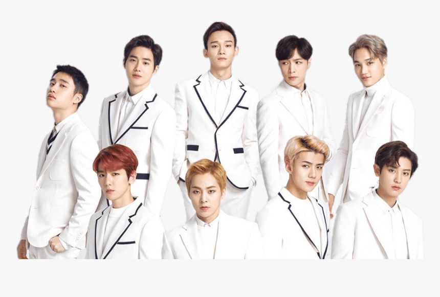 Exo Full Group Photo Clip Arts - South Korean Exo, HD Png Download, Free Download