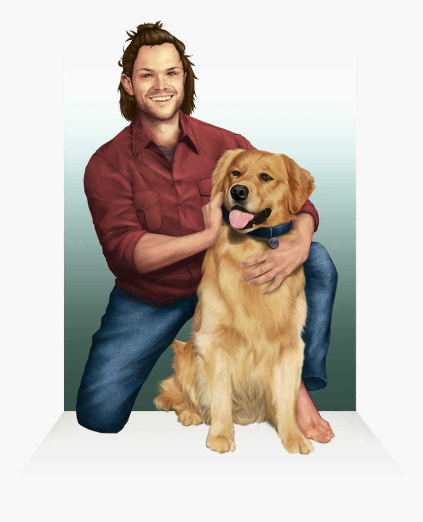 Dean And Cas At The Finish Line - Golden Retriever, HD Png Download, Free Download