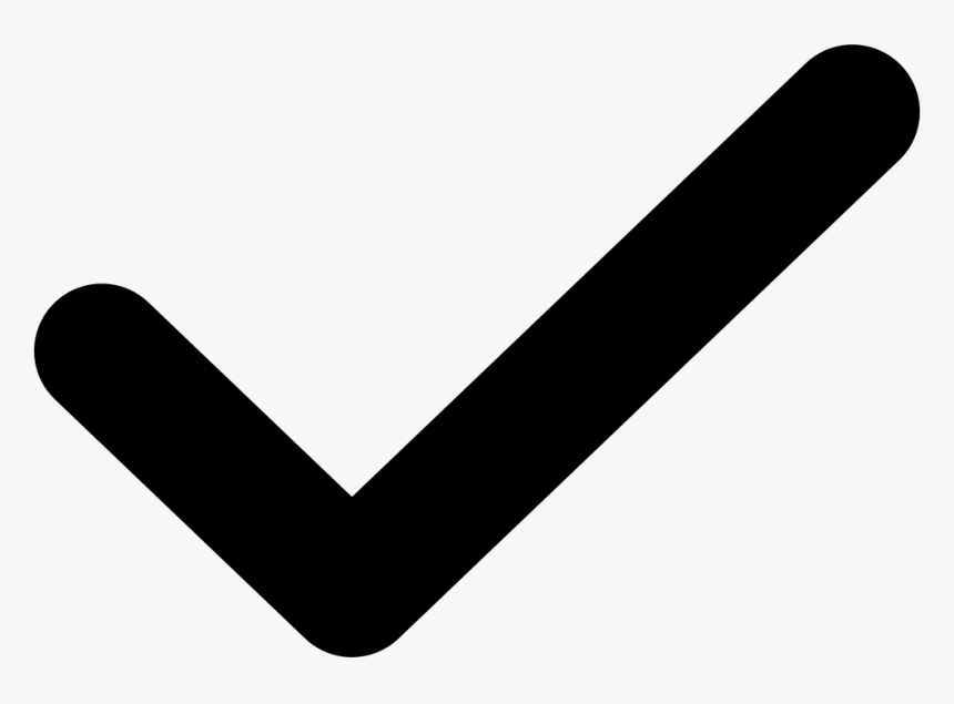 Black Tick Png - Rounded Check Mark, Transparent Png, Free Download