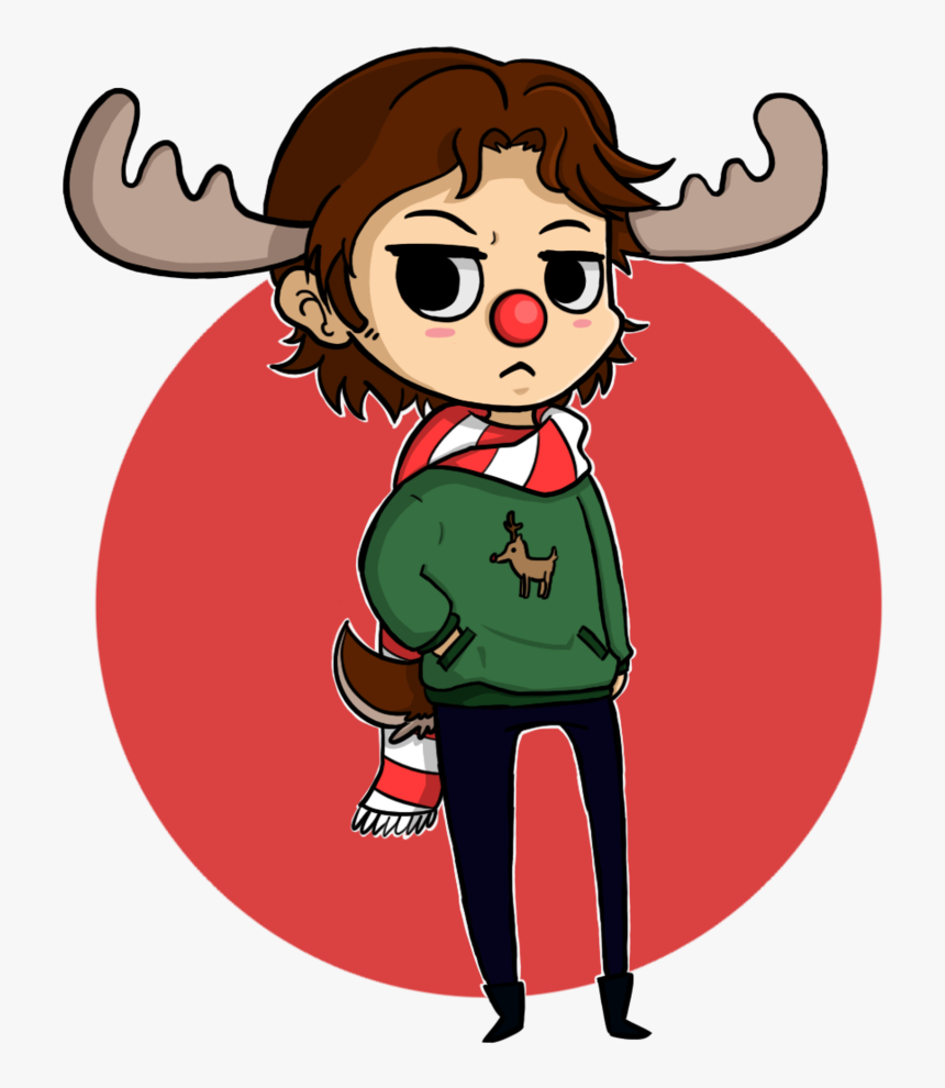 Sam The Christmas Moose By Chibitigre Sam The Christmas - Moose Sam Winchester Chibi, HD Png Download, Free Download