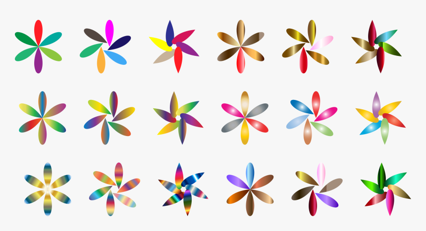 Simple Colorful Flowers Clip Arts - Vector Graphics, HD Png Download, Free Download