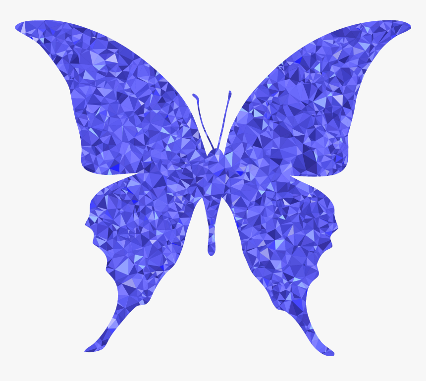 Sapphire Butterfly Silhouette - Silhouette Of Butterfly Flying, HD Png Download, Free Download