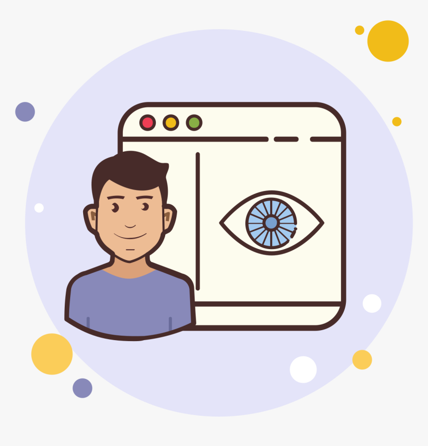 Man Window Eye Icon - Cartoon, HD Png Download, Free Download