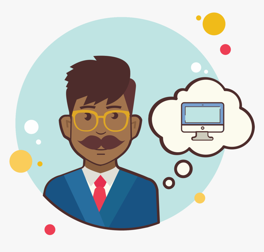 Man With Monitor Icon , Png Download - Signo De Interrogacion Con Persona, Transparent Png, Free Download