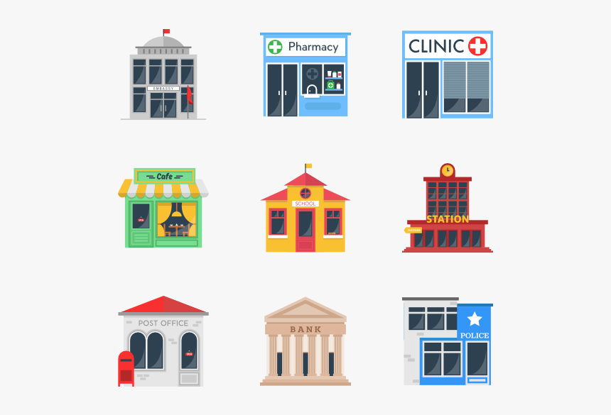 Building Collection - Coffee Shop Vector Png, Transparent Png, Free Download