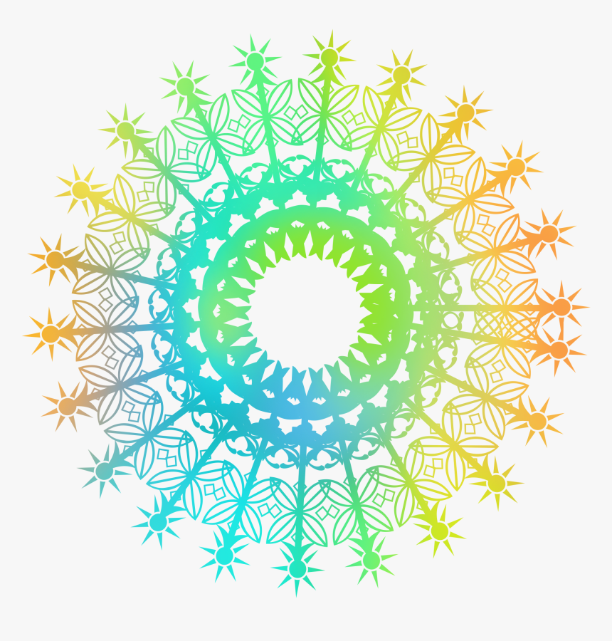 Irregular Spiral Gradient Pattern Creative Geometry - Snowflake Graphic, HD Png Download, Free Download
