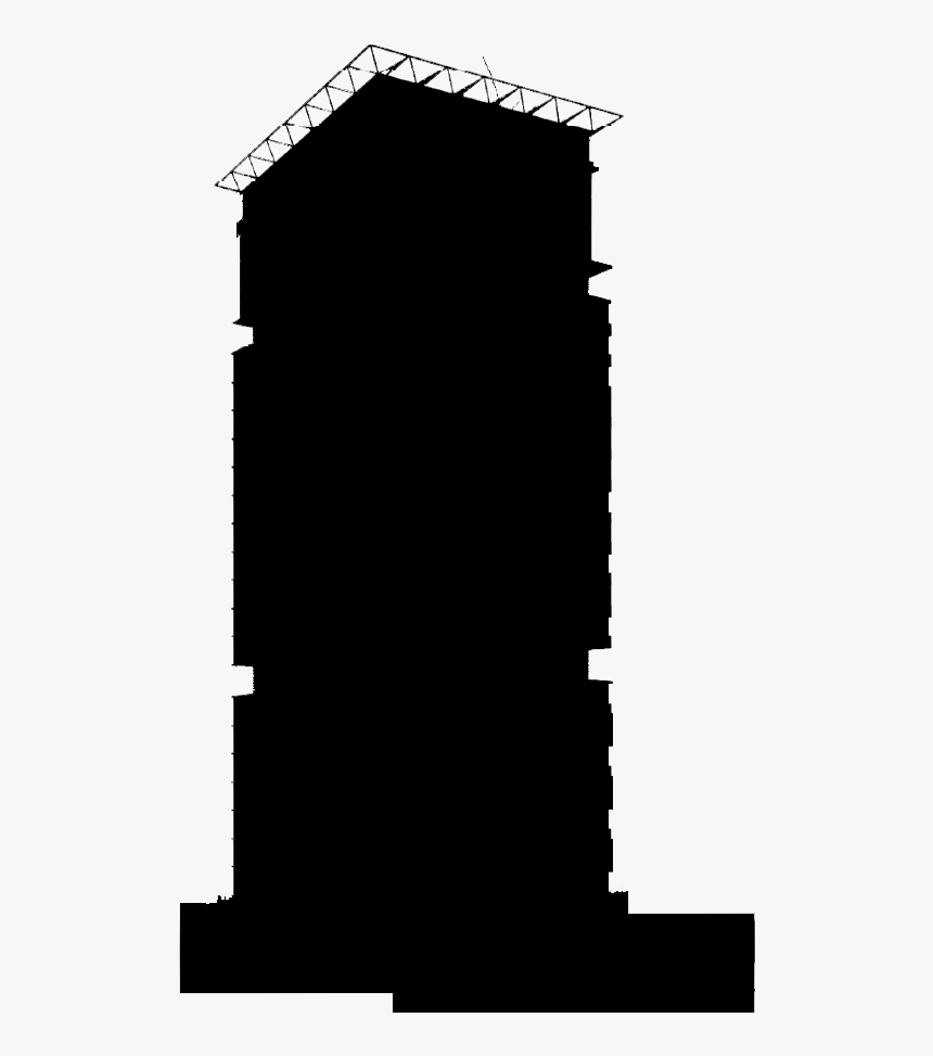 Black Outline Building Icon Building Silhouette Apartment - Illustration, HD Png Download, Free Download