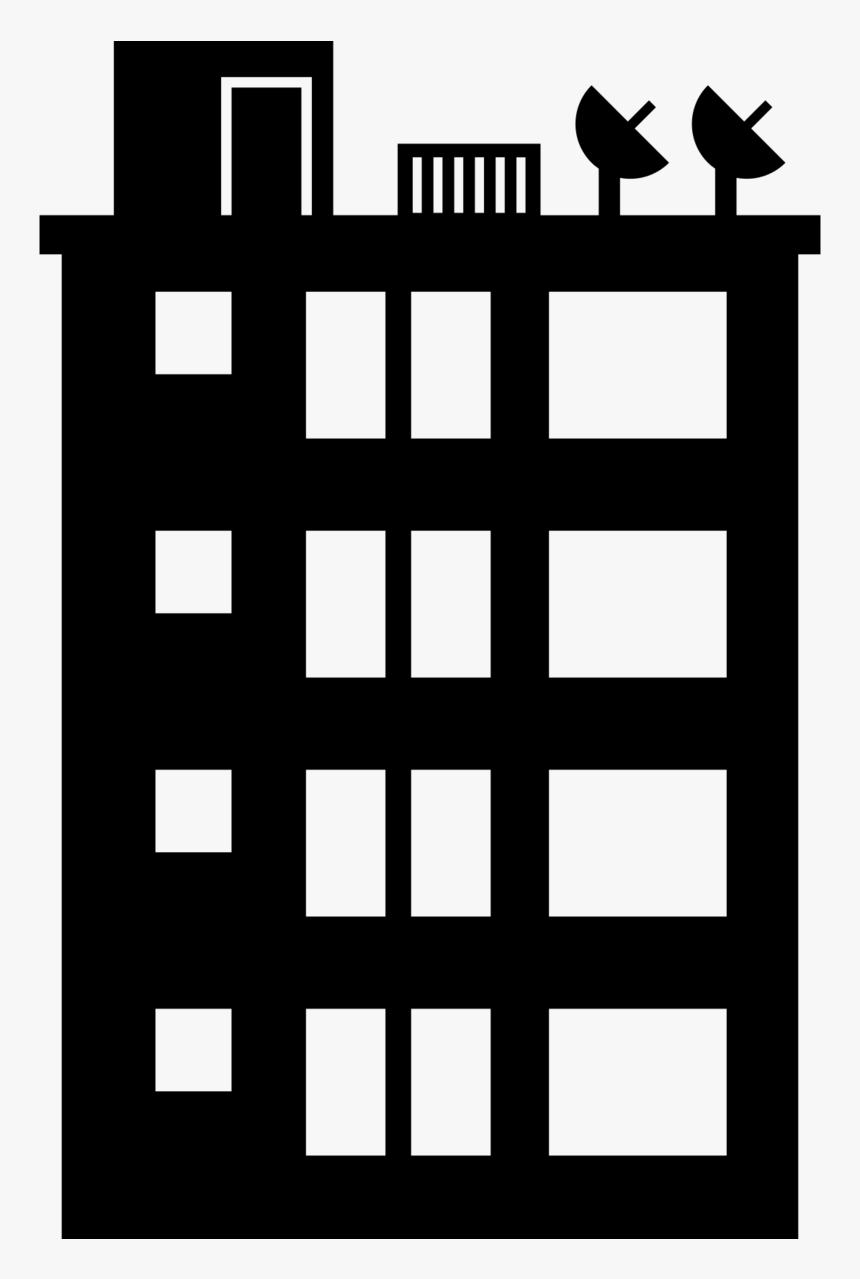 Black Building Icon Png - Building B W Clipart, Transparent Png, Free Download