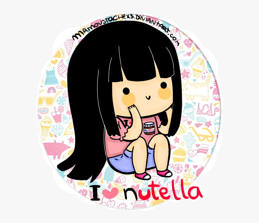 Chibi Girl Nutella ♥ - Chibi Girl, HD Png Download, Free Download