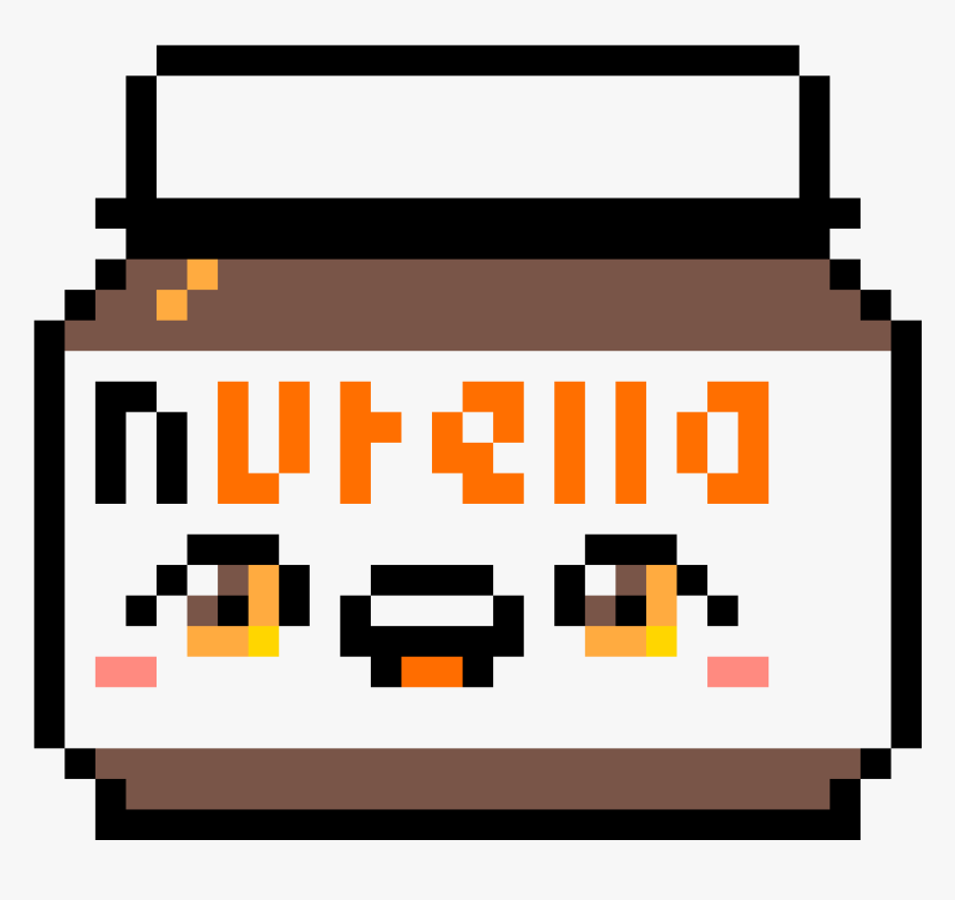 Nutella Pixel Art , Png Download - Pixel Art Kawaii Nutella, Transparent Png, Free Download