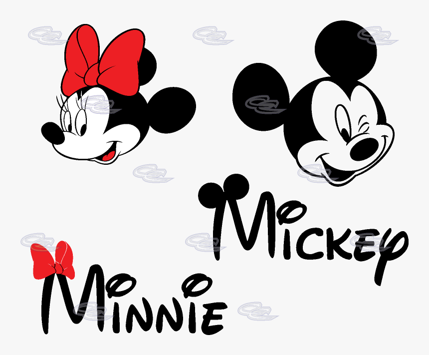Minnie Mouse Face Logo - Mickey And Minnie Name, HD Png Download, Free Download