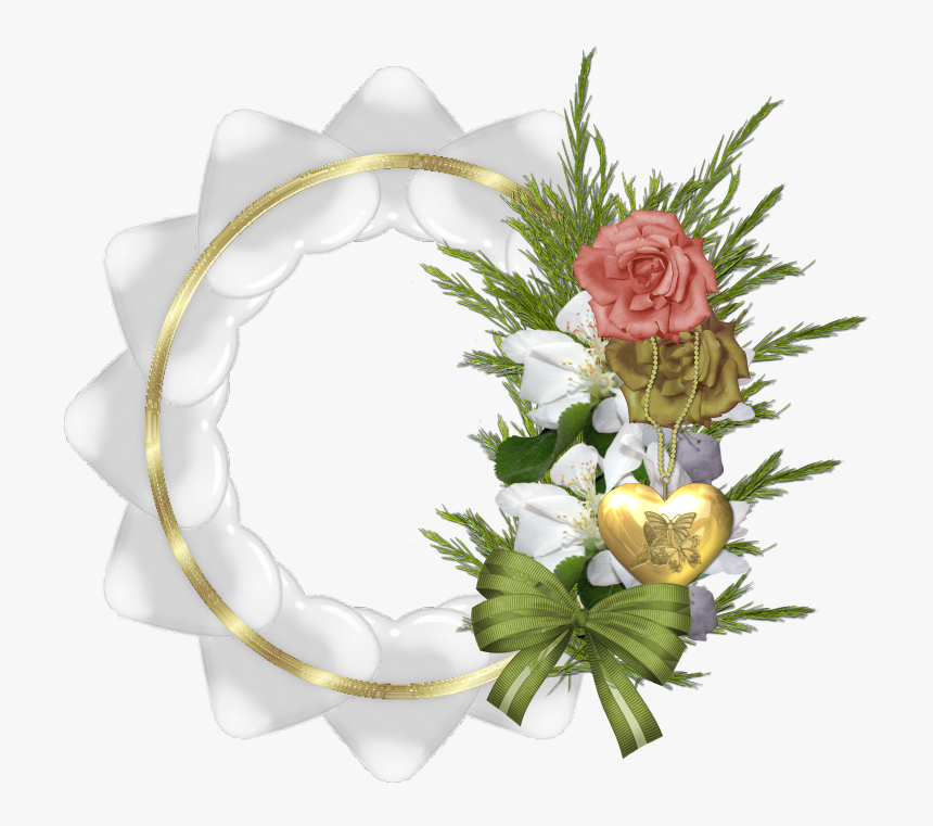 Rose And Heart Png Frame, Transparent Png, Free Download