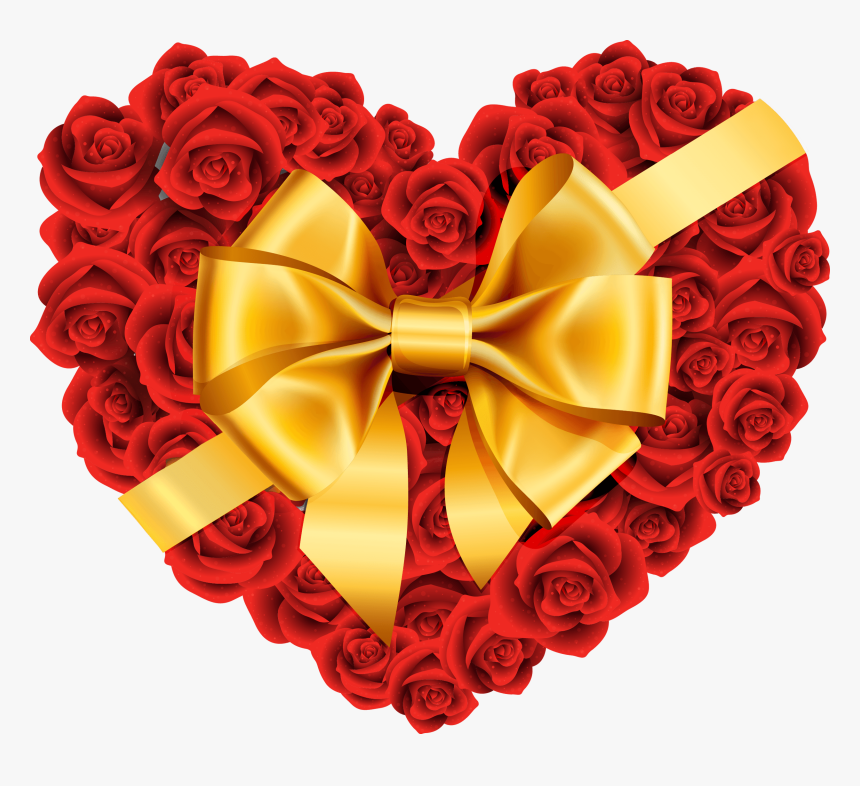 Rose Heart Png - Heart Of Roses Png, Transparent Png, Free Download
