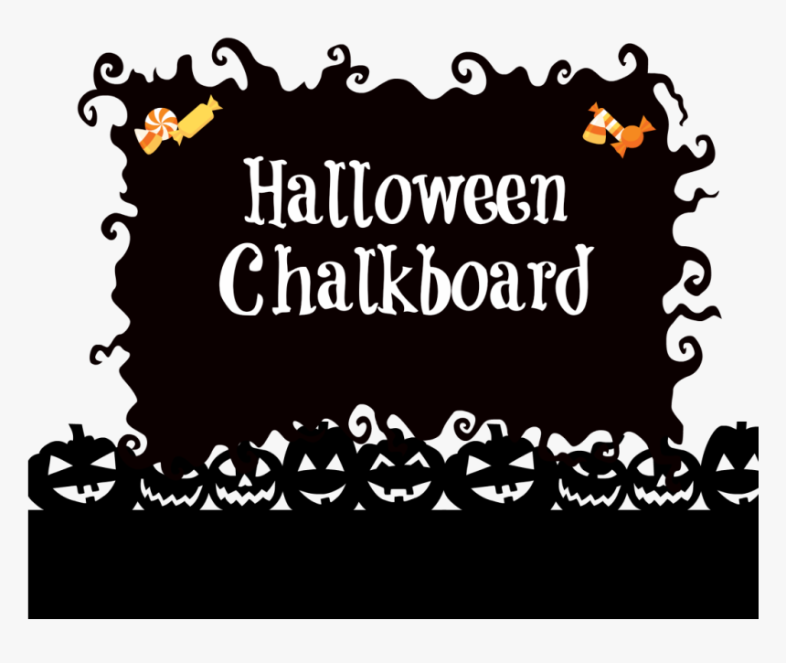 Halloween Chalkboard Banner, HD Png Download, Free Download