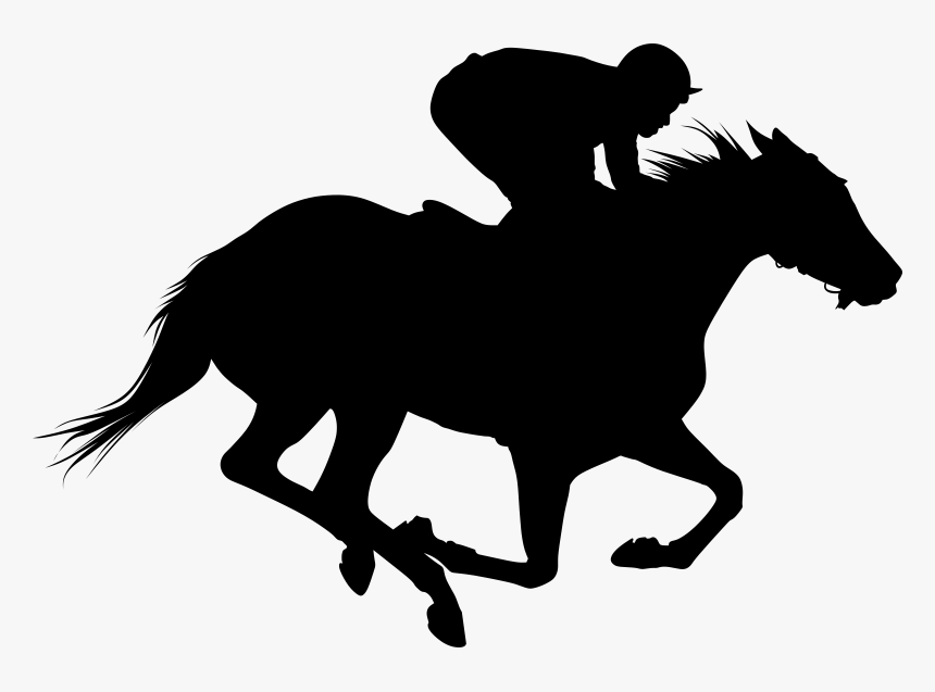 Clipart Horse Silhouette - Horse Racing Clipart, HD Png Download, Free Download